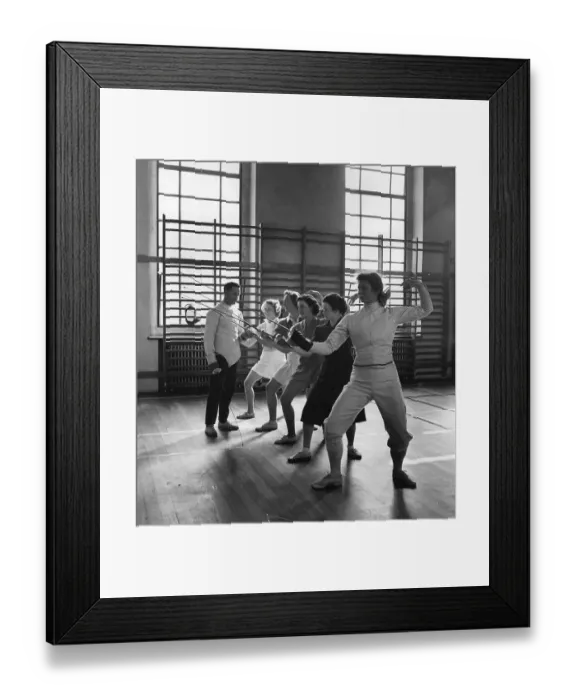 Framed Print : Fencing Girls Framed Print : Fencing Girls