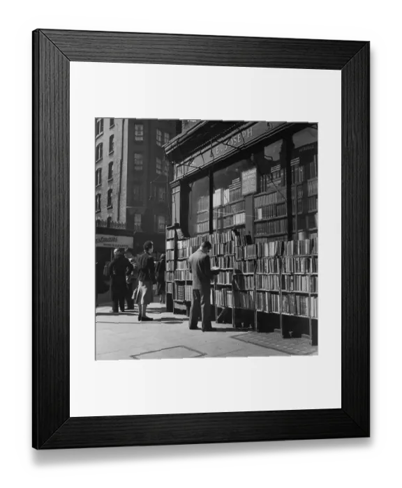 Framed Print : Book Shop. 26th May 1951: One of the many book shops in Charing Cross Road, London Framed Print : Book Shop. 26th May 1951: One of the many book shops in Charing Cross Road, London