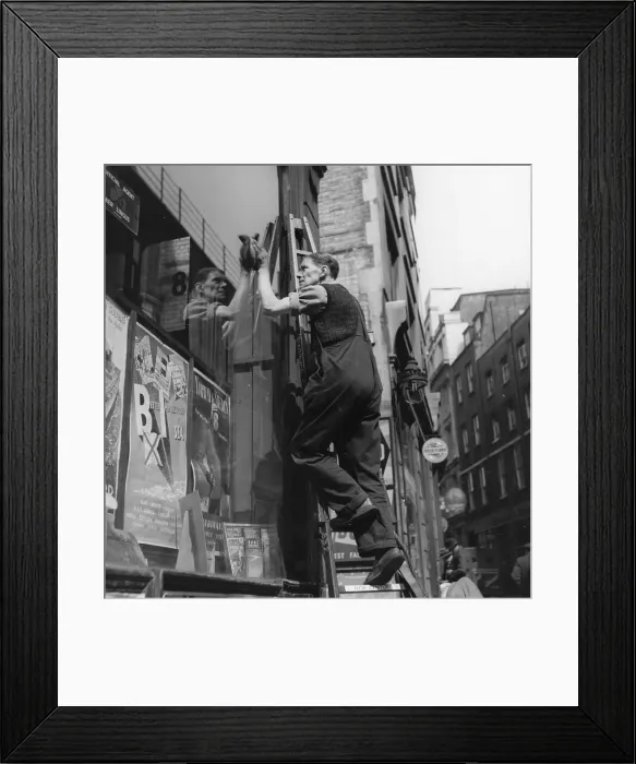 Framed Print : Window Cleaner Framed Print : Window Cleaner