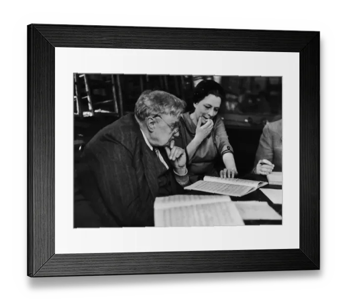 Framed Print : Studying The Score Framed Print : Studying The Score