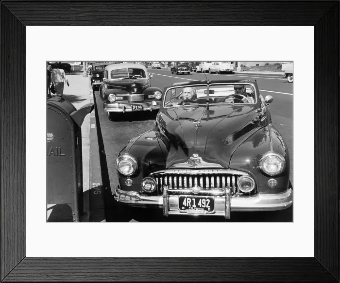 Framed Print : Star Car. 1st April 1951: A Buick 8, Roadmaster being driven in the Hollywood Framed Print : Star Car. 1st April 1951: A Buick 8, Roadmaster being driven in the Hollywood