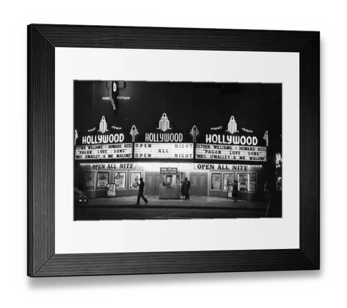 Framed Print : Hollywood Cinema Framed Print : Hollywood Cinema