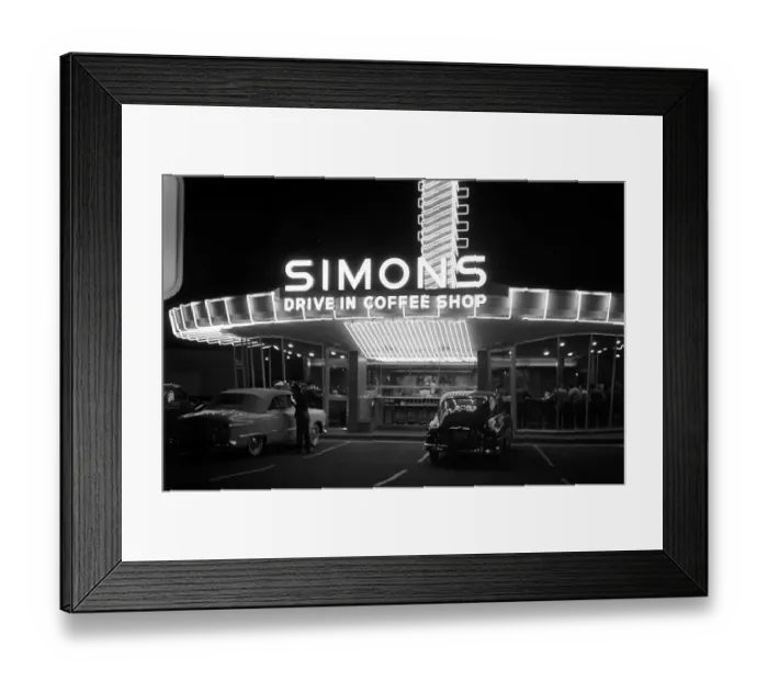 Framed Print : Drive-In Coffee Shop Framed Print : Drive-In Coffee Shop