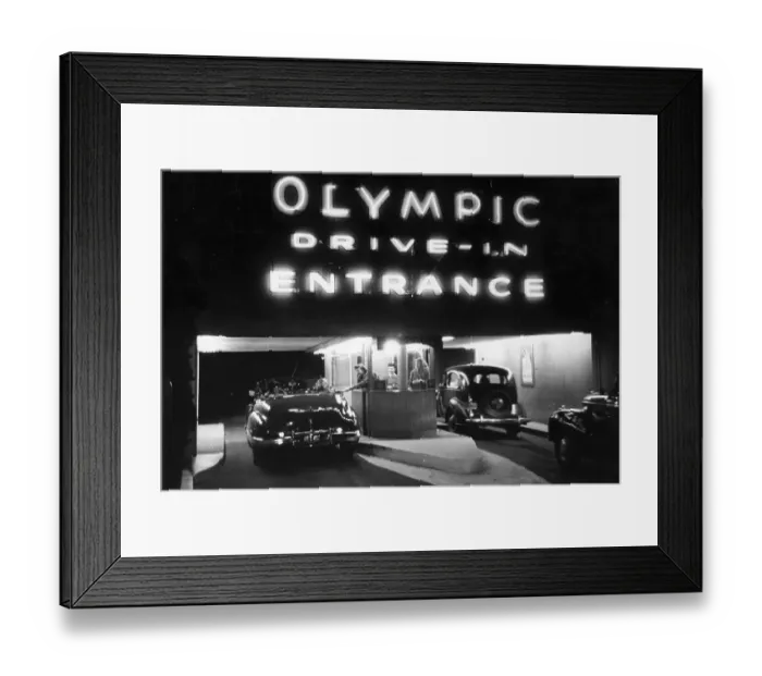 Framed Print : Drive-In Cinema Framed Print : Drive-In Cinema
