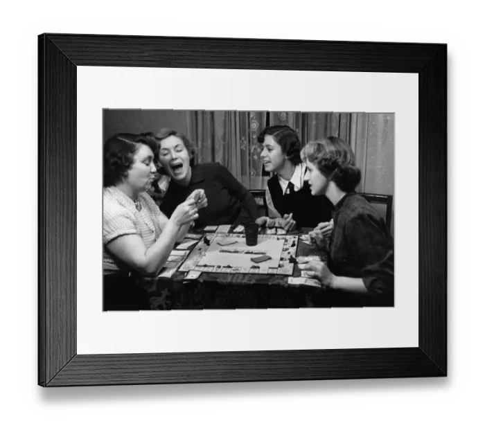 Framed Print : Monopoly. 10th February 1951: 19-year-old Sunday School teacher Veronica Hurst (second