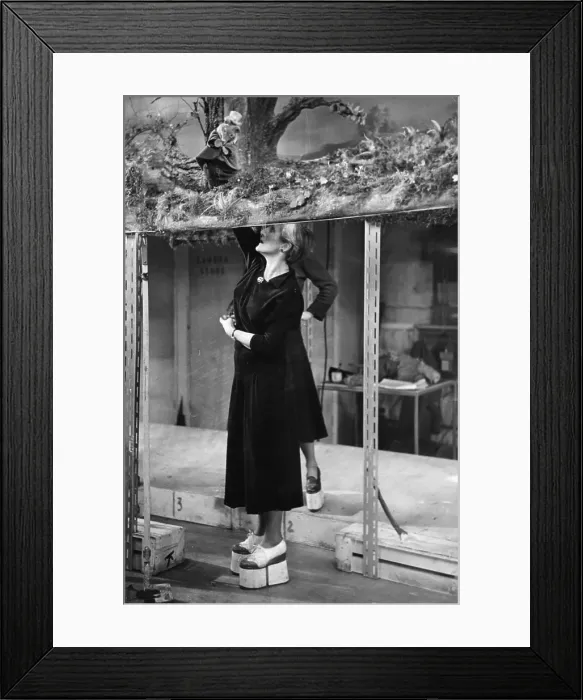 Framed Print : Puppeteer. Elizabeth Williams, the puppeteer, in action at Lime Grove broadcasting studio Framed Print : Puppeteer. Elizabeth Williams, the puppeteer, in action at Lime Grove broadcasting studio