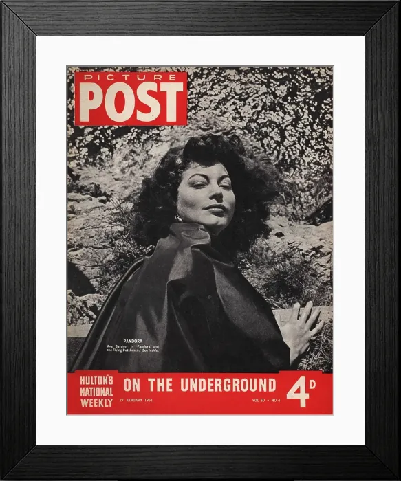 Framed Print : Pandora. 27th January 1951: American actress Ava Gardner Framed Print : Pandora. 27th January 1951: American actress Ava Gardner