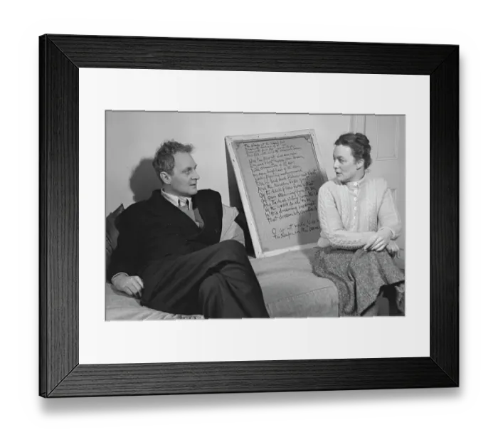 Framed Print : Kathleen Raine & Stephen Spender Framed Print : Kathleen Raine & Stephen Spender