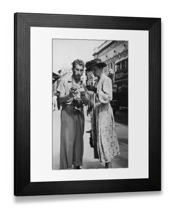 Framed Print : Photographer And Client Framed Print : Photographer And Client