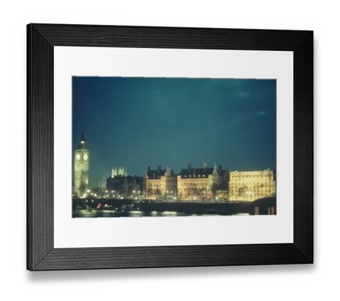 Framed Print : London. A view over the River Thames during the Festival of Britain at night Framed Print : London. A view over the River Thames during the Festival of Britain at night