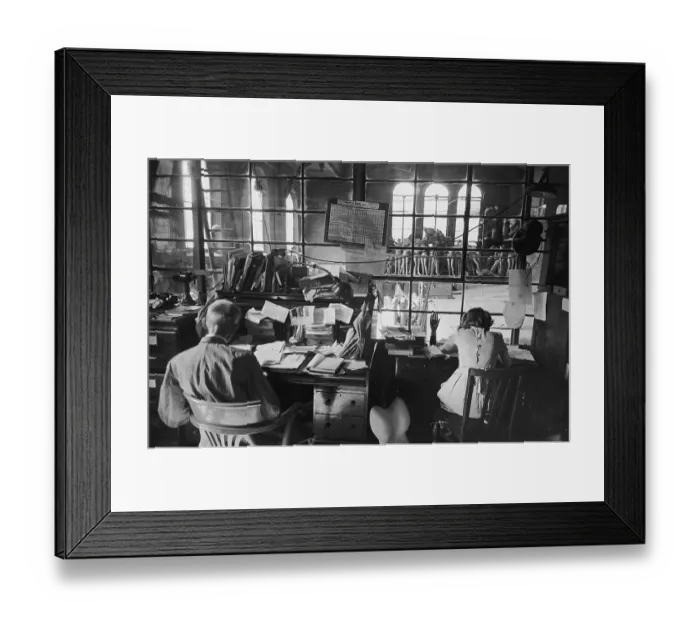 Framed Print : Staff In Factory Framed Print : Staff In Factory