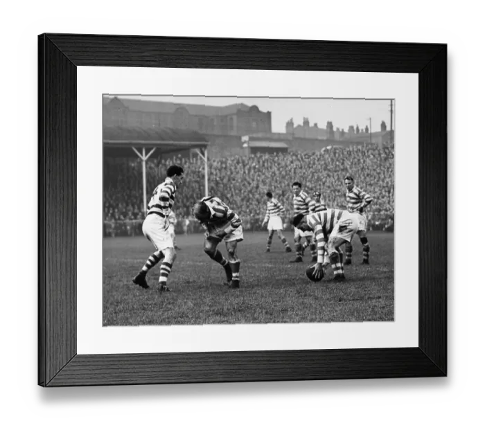 Framed Print : Back Kick. 22nd October 1950: Wigan captain, Mountford Framed Print : Back Kick. 22nd October 1950: Wigan captain, Mountford