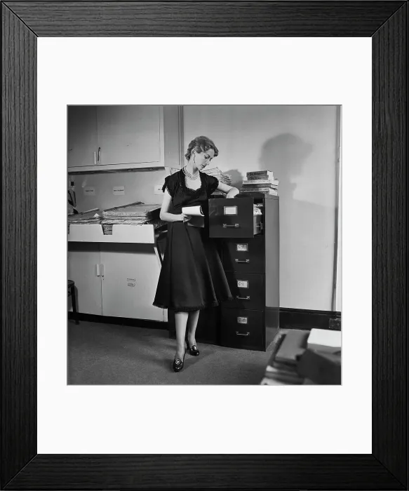 Framed Print : Evening Dress By Brenner Framed Print : Evening Dress By Brenner