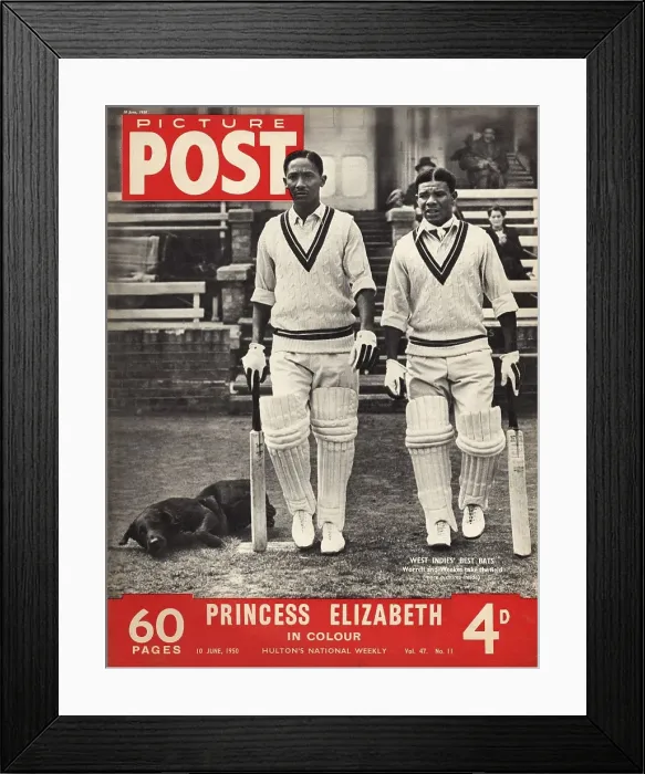 Framed Print : Best Bats. 10th June 1950: West Indies batsmen Frank Worrell Framed Print : Best Bats. 10th June 1950: West Indies batsmen Frank Worrell