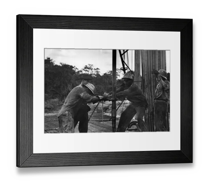 Framed Print : Oil Drillers Framed Print : Oil Drillers