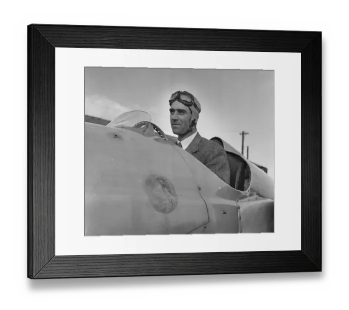 Framed Print : BRM Racer. 13th May 1950: Peter Walker in the first BRM racing car Framed Print : BRM Racer. 13th May 1950: Peter Walker in the first BRM racing car