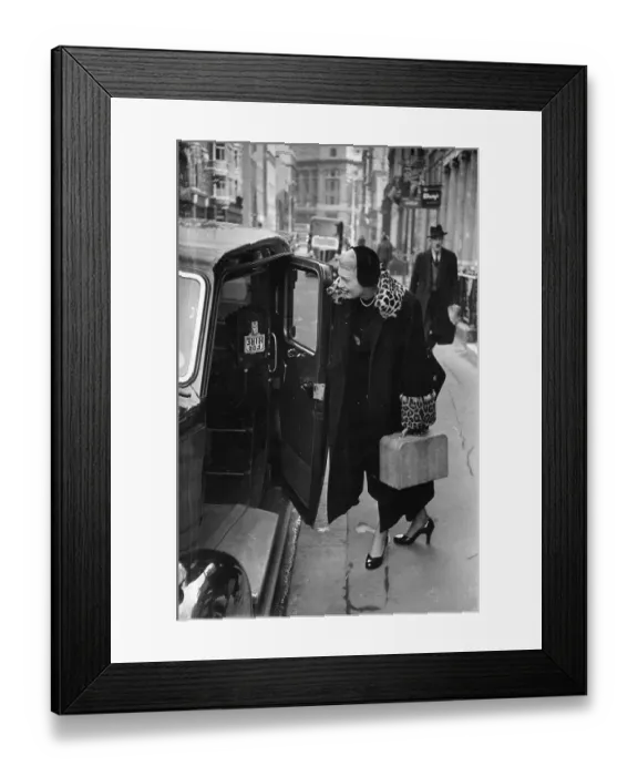 Framed Print : Model Takes Taxi Framed Print : Model Takes Taxi