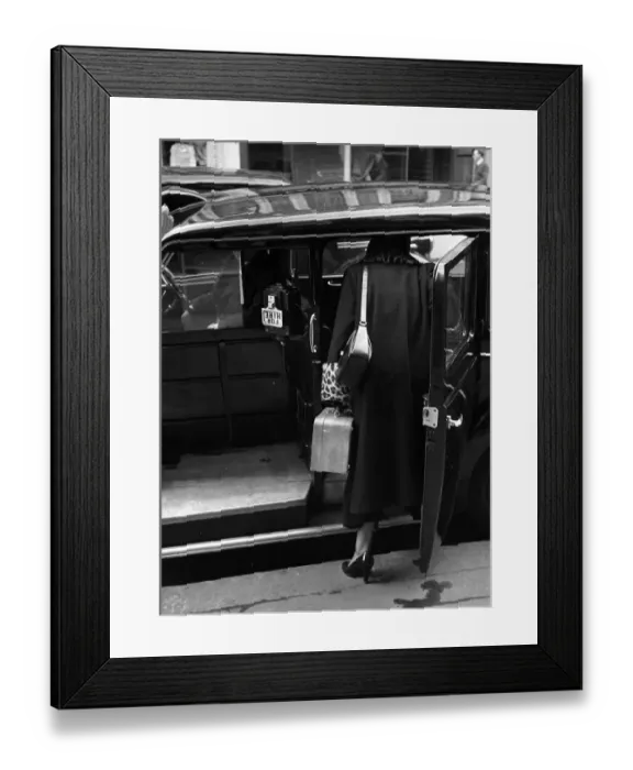 Framed Print : Stepping Into Taxi Framed Print : Stepping Into Taxi