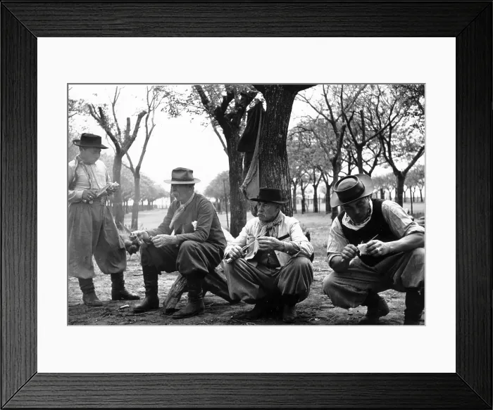 Framed Print : Gauchos Eating Framed Print : Gauchos Eating