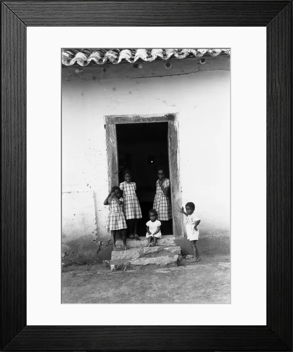 Framed Print : Children At Door Framed Print : Children At Door