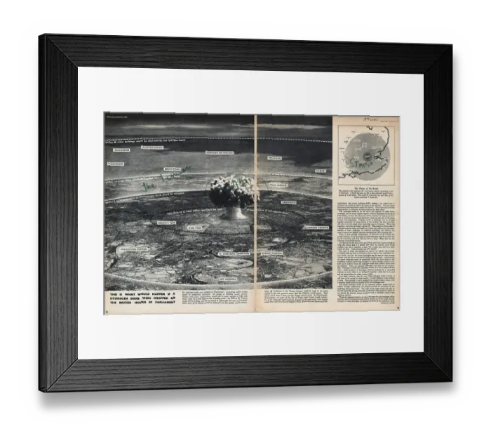 Framed Print : H-Bomb On London Framed Print : H-Bomb On London