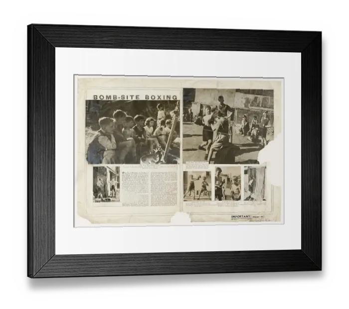 Framed Print : Picture Post Galley Bomb Site Boxing Framed Print : Picture Post Galley Bomb Site Boxing