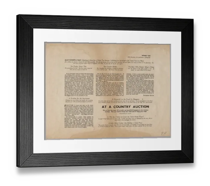 Framed Print : At A Country Auction Framed Print : At A Country Auction