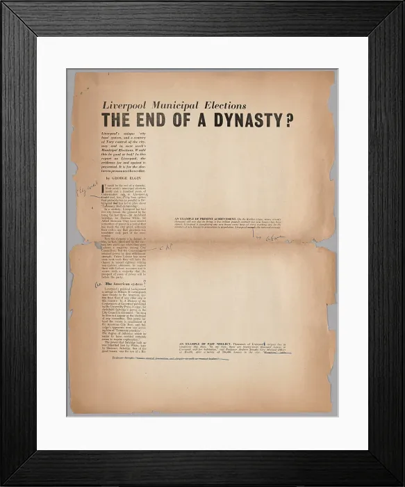 Framed Print : Picture Post Galley : The End of A Dynasty ? Framed Print : Picture Post Galley : The End of A Dynasty ?