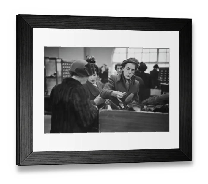 Framed Print : Department Store Shopping, 1950 Framed Print : Department Store Shopping, 1950