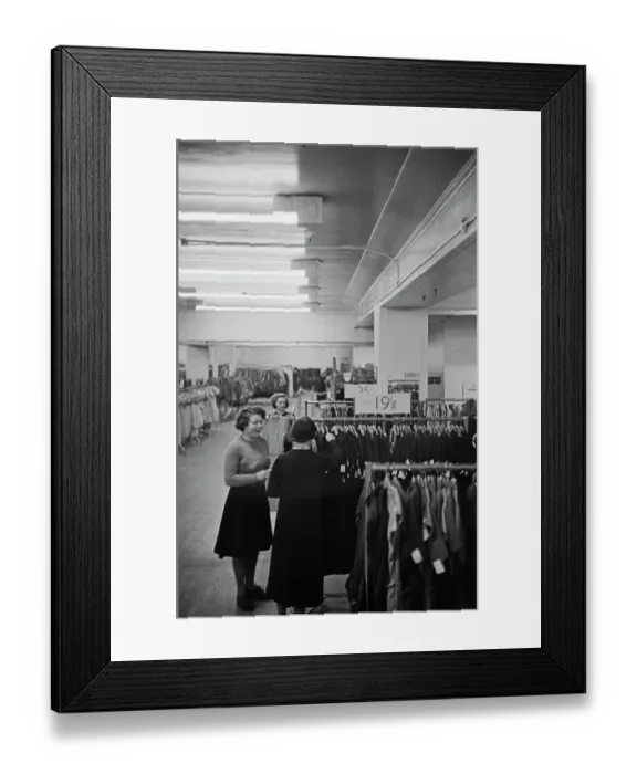 Framed Print : Department Store, Women's Clothing, 1950 Framed Print : Department Store, Women's Clothing, 1950