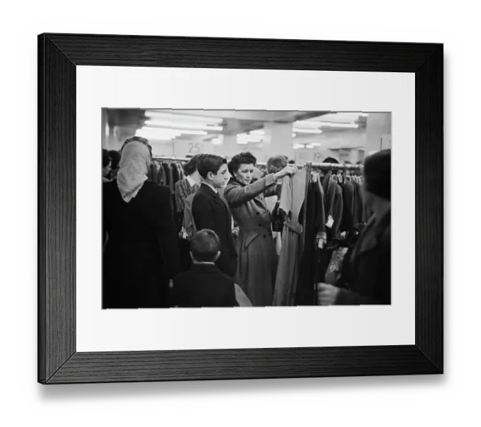Framed Print : Department Store Shoppers, 1950 Framed Print : Department Store Shoppers, 1950