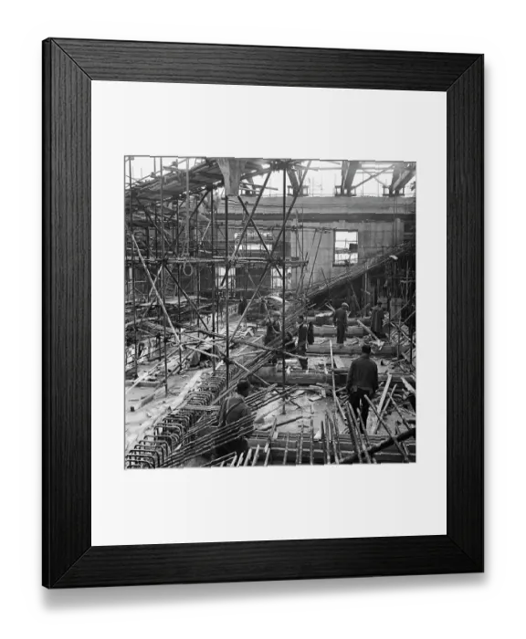 Framed Print : Royal Festival Hall Under Construction Framed Print : Royal Festival Hall Under Construction