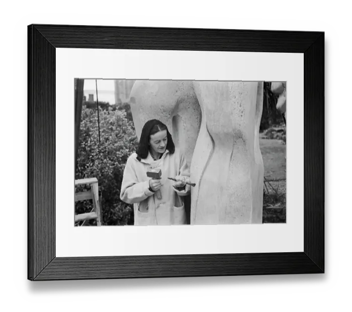 Framed Print : Hepworth Working On Contrapuntal Forms Framed Print : Hepworth Working On Contrapuntal Forms
