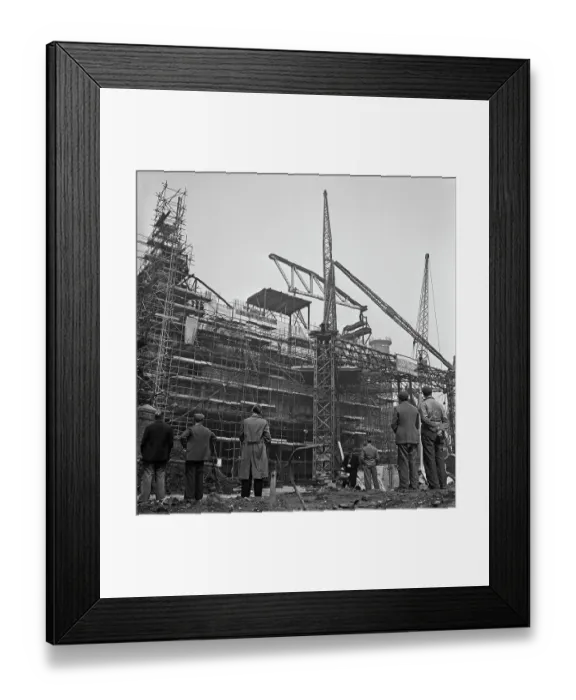 Framed Print : Royal Festival Hall Under Construction Framed Print : Royal Festival Hall Under Construction
