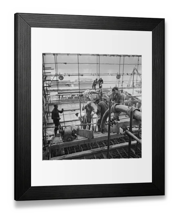 Framed Print : Royal Festival Hall Under Construction Framed Print : Royal Festival Hall Under Construction