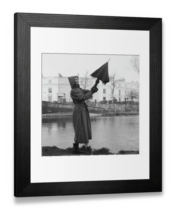 Framed Print : Raincoat Fashion by Bill Brandt Framed Print : Raincoat Fashion by Bill Brandt