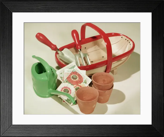 Framed Print : Gardening Set Framed Print : Gardening Set