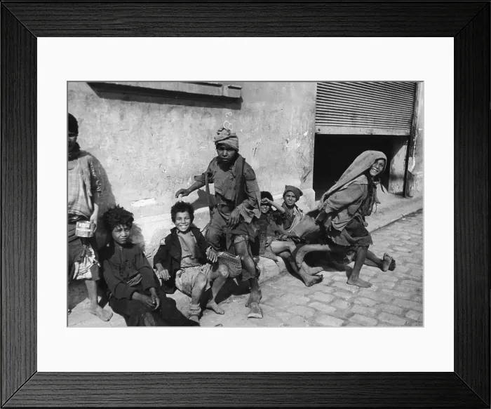 Framed Print : Young Beggars Framed Print : Young Beggars