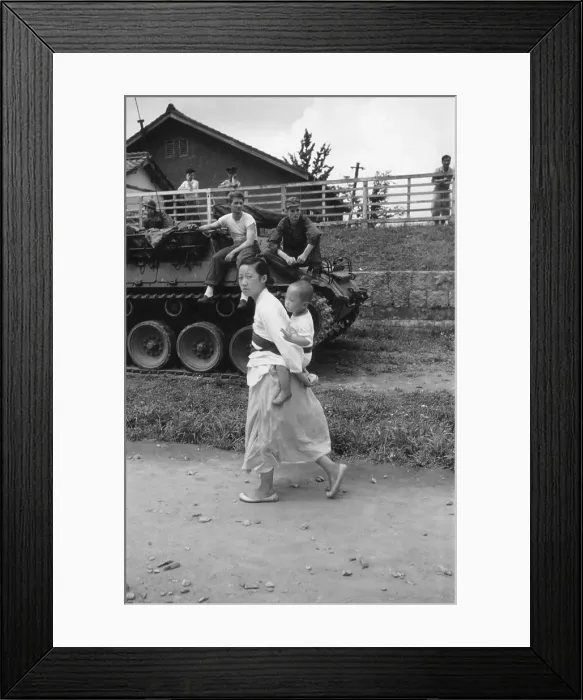 Framed Print : Korean Refugee Framed Print : Korean Refugee