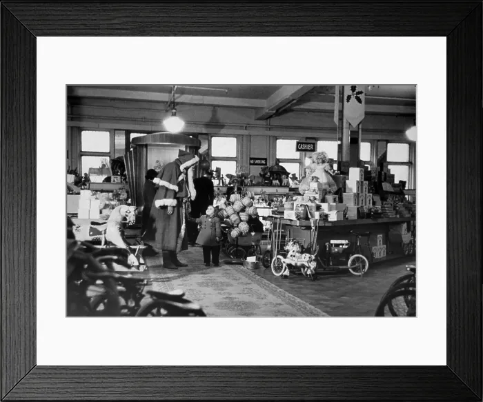 Framed Print : Shopping With Santa Framed Print : Shopping With Santa