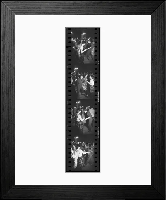 Framed Print : 100 Club. A contact strip showing jazz fans dancing to the music of Humphrey Lyttelton Framed Print : 100 Club. A contact strip showing jazz fans dancing to the music of Humphrey Lyttelton