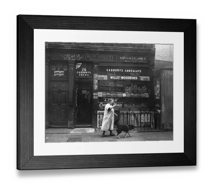 Framed Print : Grocery Facade Framed Print : Grocery Facade