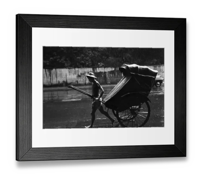Framed Print : Rainy Rickshaw Framed Print : Rainy Rickshaw
