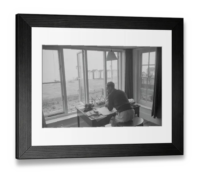 Framed Print : Britten At Work In Aldeburgh Framed Print : Britten At Work In Aldeburgh