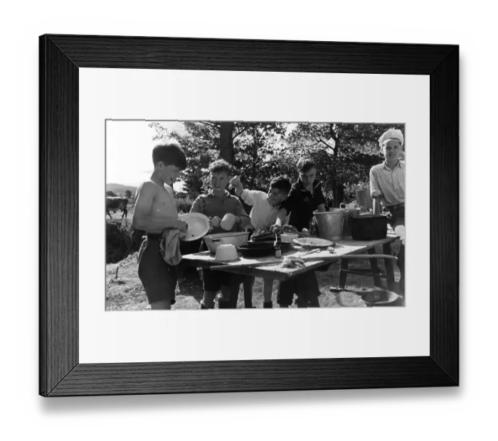 Framed Print : Children Camping Framed Print : Children Camping
