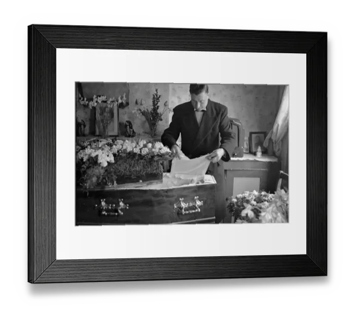 Framed Print : Funeral Preparation