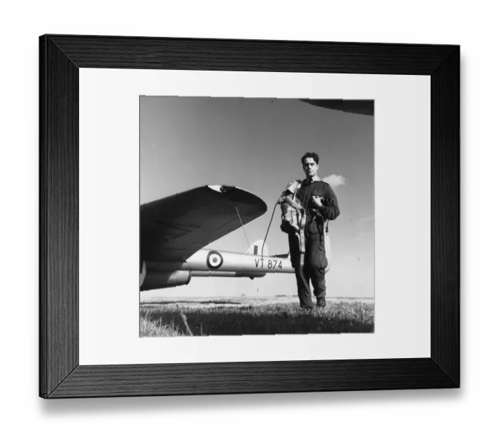 Framed Print : RAF Pilot. 2nd April 1949: Michael Smart-Nowa a pilot officer in the RAF Framed Print : RAF Pilot. 2nd April 1949: Michael Smart-Nowa a pilot officer in the RAF