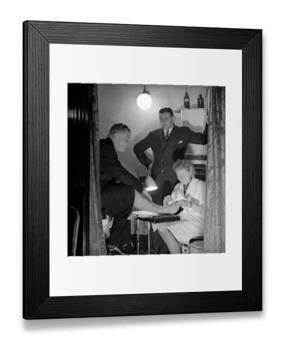 Framed Print : Rugby Player Pedicure Framed Print : Rugby Player Pedicure