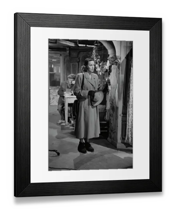 Framed Print : Alida Valli On The Third Man Set, 1949 Framed Print : Alida Valli On The Third Man Set, 1949
