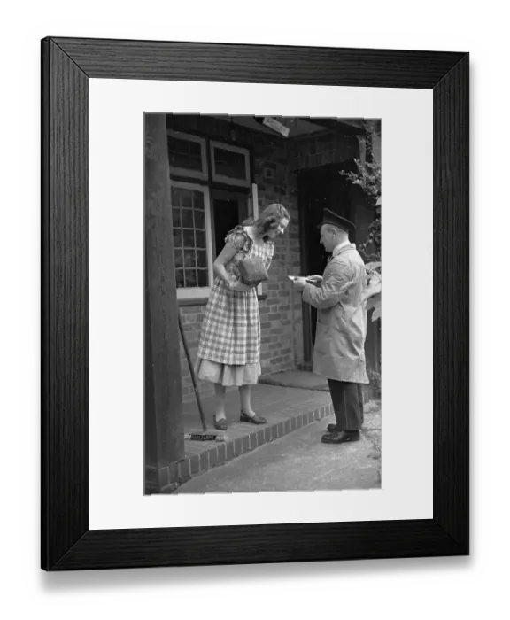 Framed Print : Checking The Post Framed Print : Checking The Post